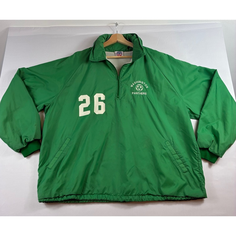 United Sports Apparel Windbreaker Jacket Mens 2XL Green Washington Panthers 26